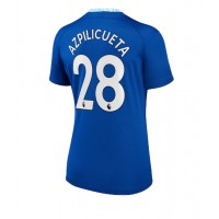 Chelsea Cesar Azpilicueta #28 Fotballklær Hjemmedrakt Dame 2022-23 Kortermet
